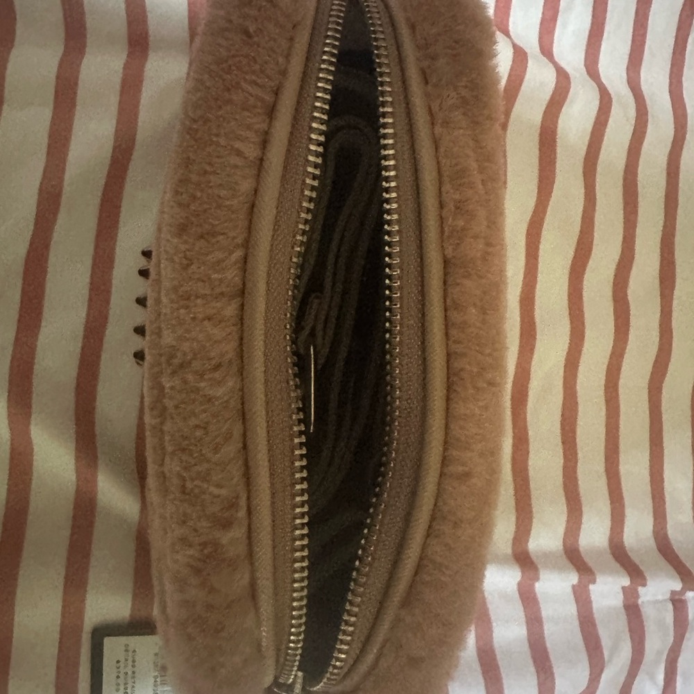 Marc Jacobs Tan Leather Clutch with Metal Hardware